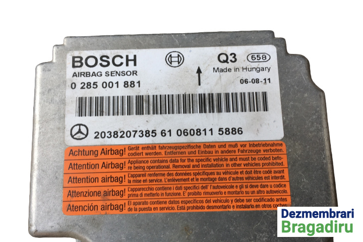Calculator airbag Cod: 2038207385 Mercedes-Benz C-Class W203/S203/CL203 [facelift] [2004 - 2007] Sedan 4-usi C 180 Kompressor MT (143 hp)