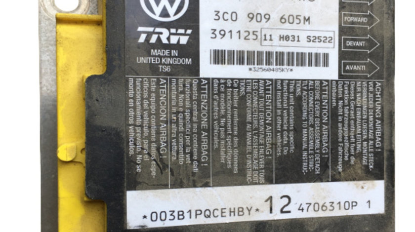 Calculator airbag Cod: 3C0909605M Volkswagen VW Passat B6 [2005 - 2010] Sedan 4-usi 2.0 TDI MT (140 hp)