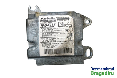 Calculator airbag Cod: 8200117653A 8200117653A Renault Megane [facelift] [1999 - 2003] Coupe 1.6 MT ...