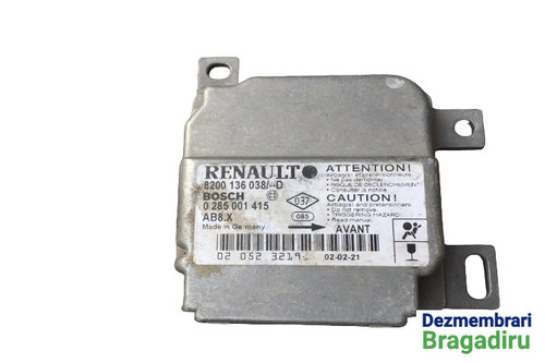 Calculator airbag Cod: 8200136038 Renault Clio 2 [facelift] [2001 - 2005] Hatchback 5-usi 1.5 dCi MT...