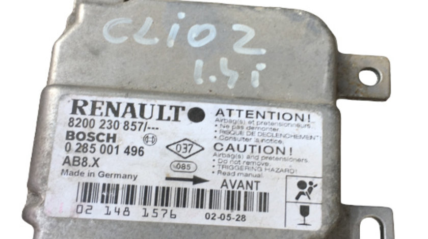 Calculator airbag Cod: 8200230857 Renault Clio 2 [facelift] [2001 - 2005] Hatchback 3-usi 1.4 MT (98 hp)