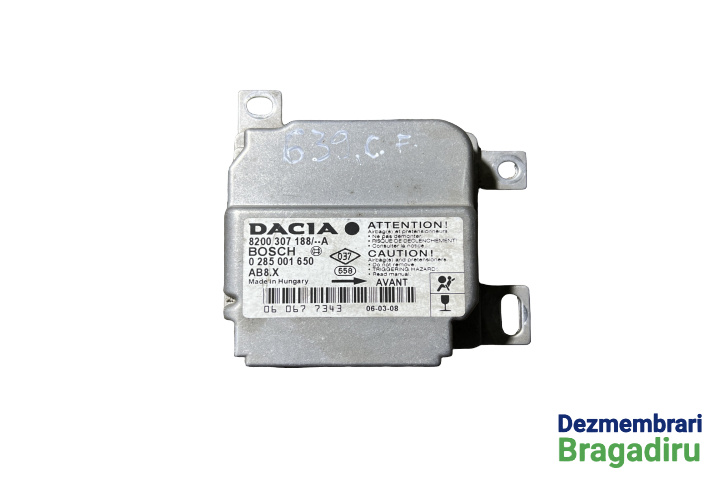 Calculator airbag Cod: 8200307188, 0285001650 Dacia Logan [2004 - 2008] Sedan 1.6 MT (87 hp)