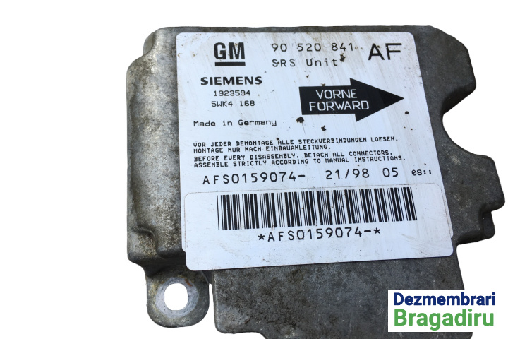 Calculator airbag Cod: 90520841AF Opel Astra G [1998 - 2009] wagon 5-usi 1.6 MT (101 hp)