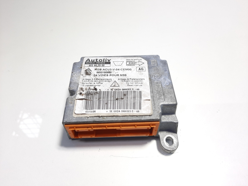 Calculator airbag, cod 9653190880, Peugeot Partner (I) Combispace id:329552