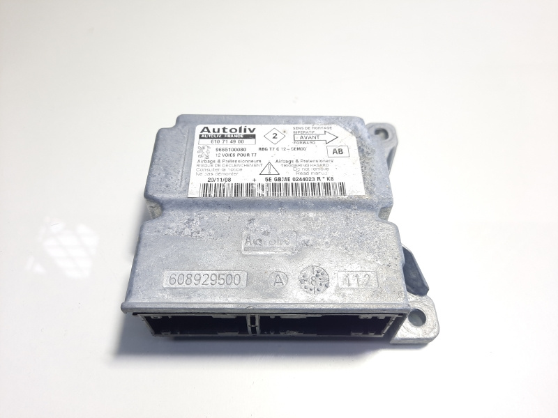 Calculator airbag, cod 9665100080,Peugeot 308 SW, 1.6hdi, id:182097