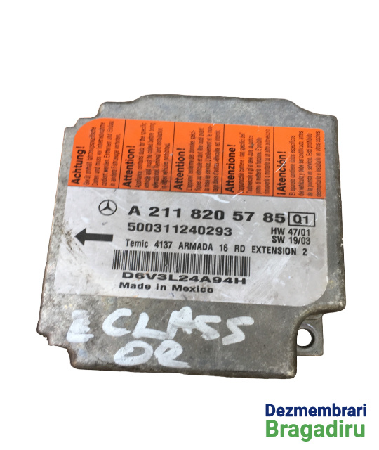 Calculator airbag Cod: A2118205785 Mercedes-Benz E-Class W211/S211 [2002 - 2006] wagon 5-usi E 220 CDI MT (150 hp)