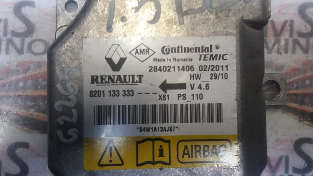 Calculator AIRBAG CONTINENTAL RENAULT KANGOO 82011333338201133333