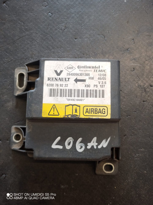 Calculator airbag , Dacia Logan, COD - 2840096301300 / 8200769222
