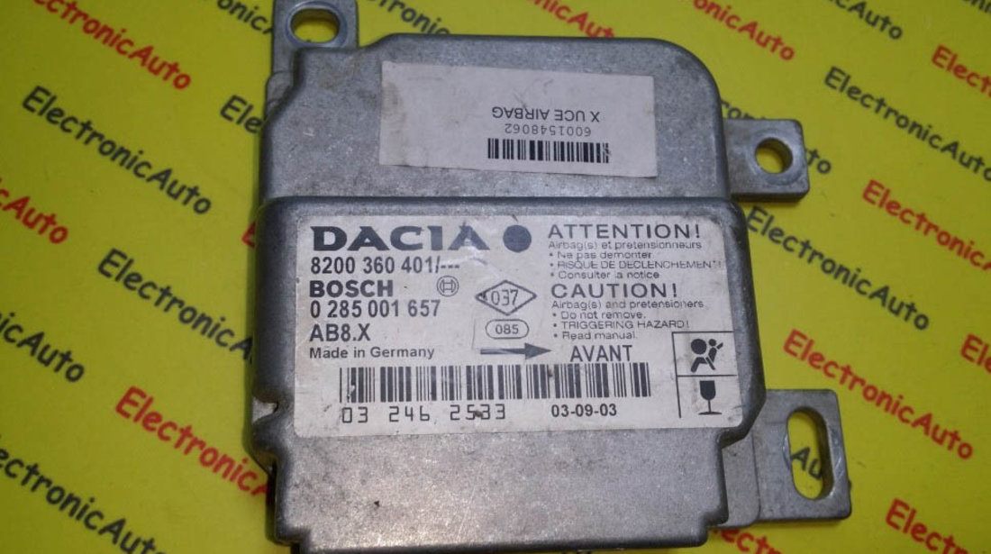 Calculator airbag Dacia Solenza 8200360401