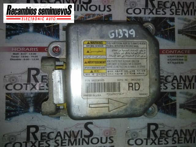 Calculator AIRBAG DAEWOO LEGANZA 96206505 / 9622591396206505 / 96225913