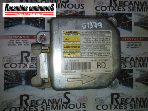 Calculator AIRBAG DAEWOO LEGANZA 96206505 / 9622591396206505 / 96225913