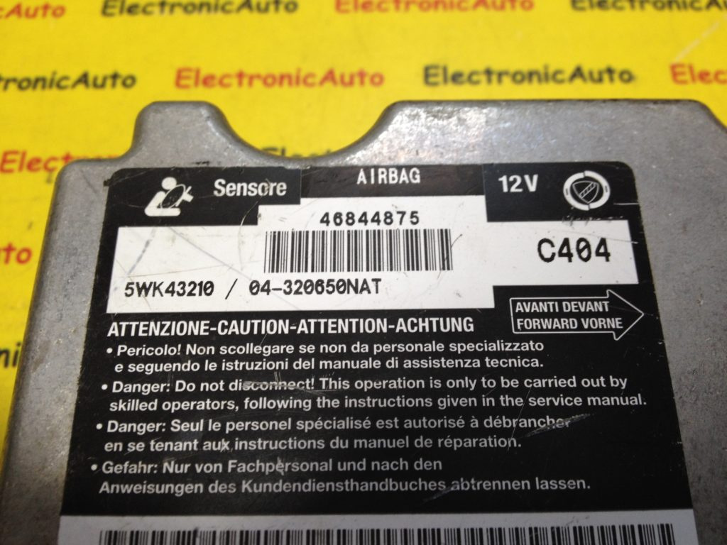 Calculator Airbag Fiat Multipla, 5WK43210, 46844875