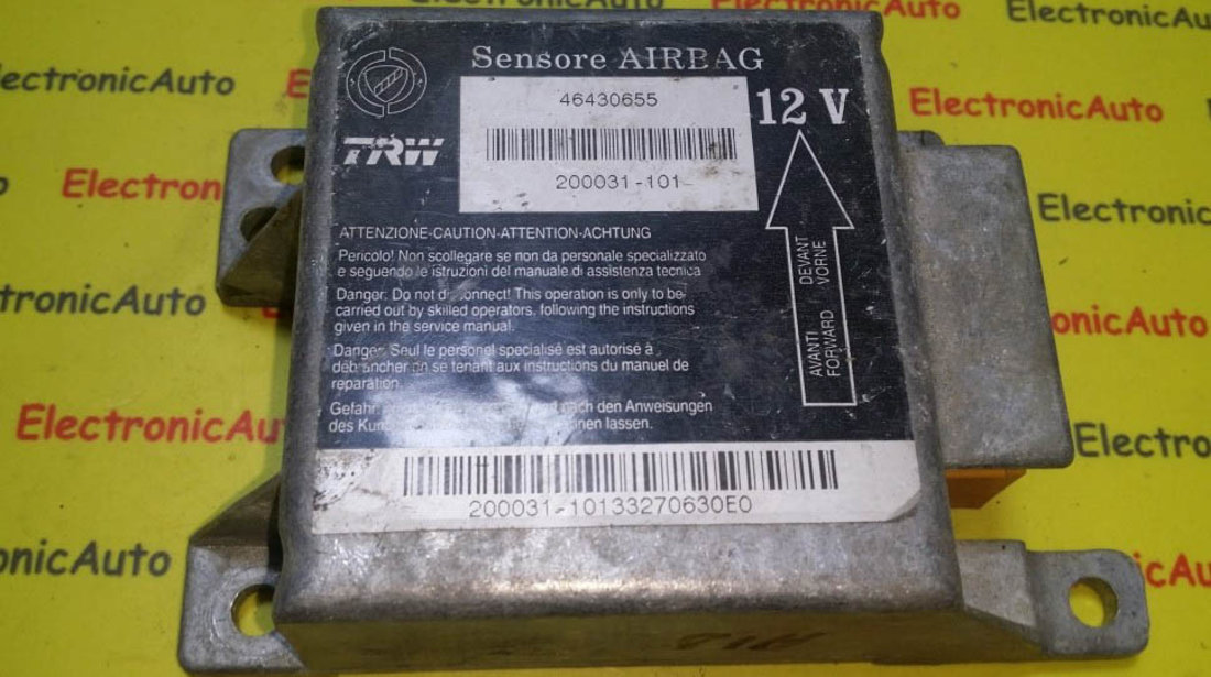 Calculator airbag Fiat Punto 46430655 200031-101