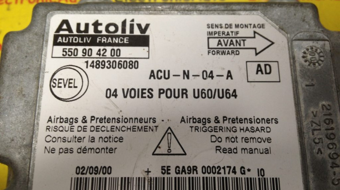 Calculator Airbag Fiat Scundo, Peugeot 550904200. 1489306080