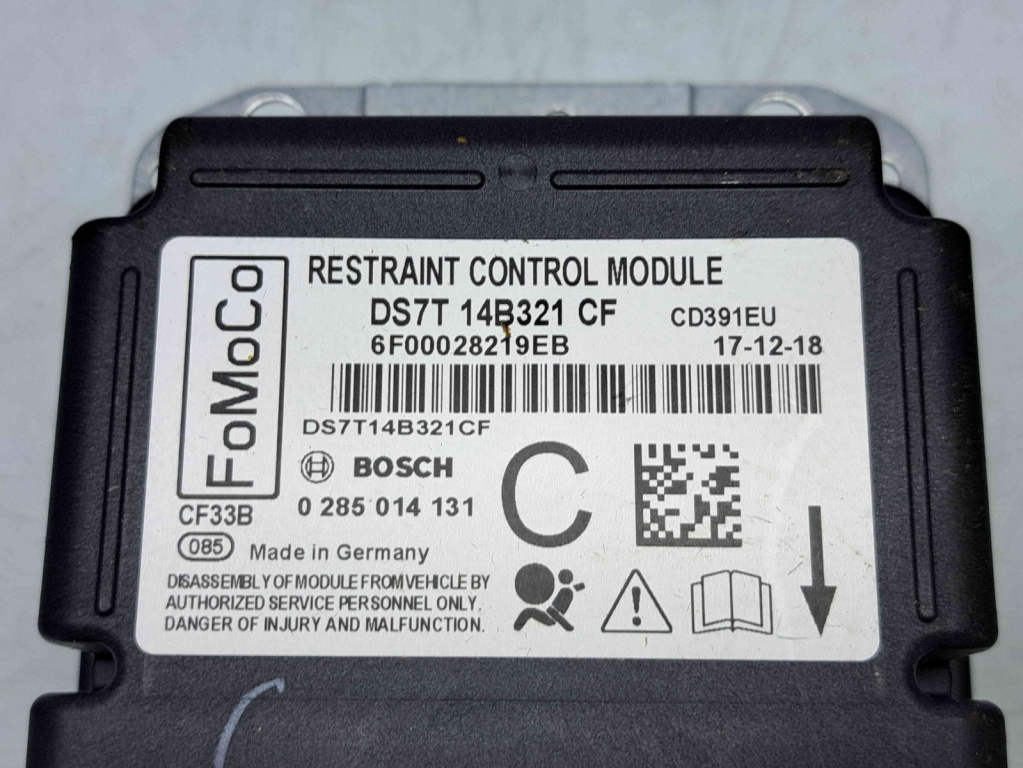 Calculator airbag Ford Mondeo 5 Sedan [Fabr 2014-2022] DS7T-14B321-CF 0285014131 2.0 TDCI 110KW / 150CP