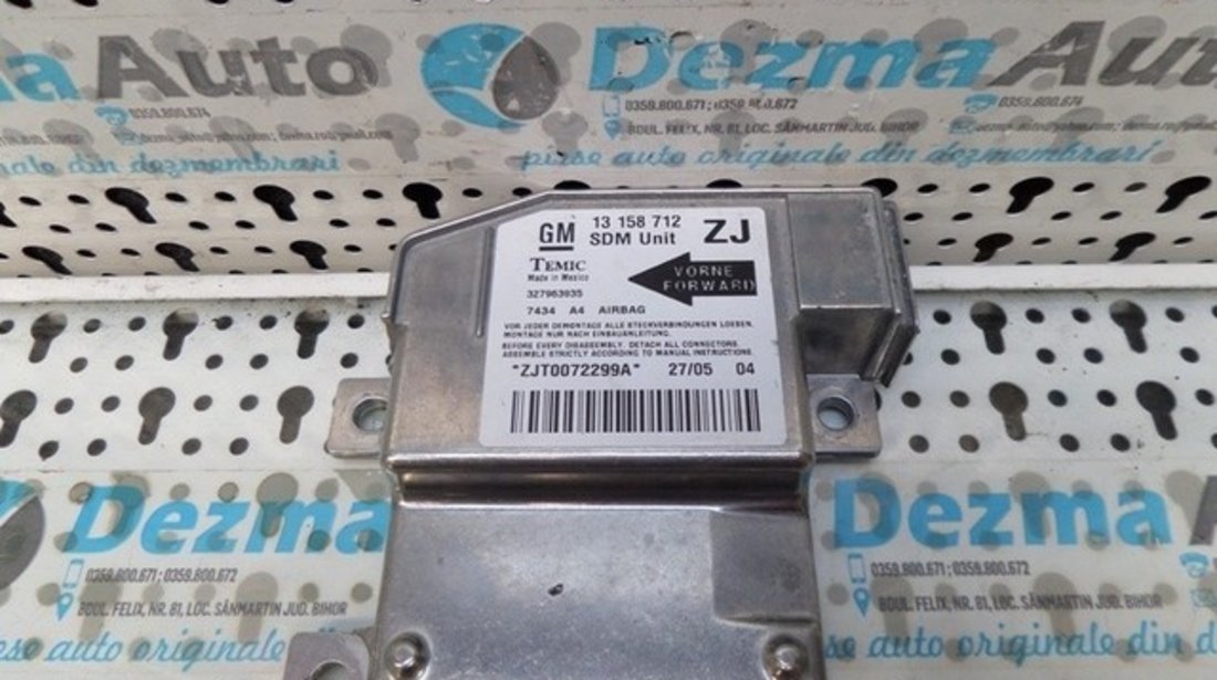 Calculator airbag, GM13158712, Opel Meriva, 1.7cdti, (id:175906)