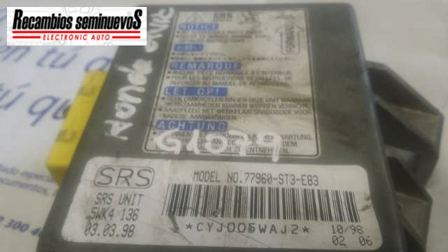 Calculator AIRBAG HONDA CIVIC 77960-ST3-E83 / 77960 ST3 E83 / 77960ST3E83 / 5WK4 136 / 5WK413677960-ST3-E83 / 77960 ST3 E83 / 77960ST3E83 / 5WK4 136 / 5WK4136