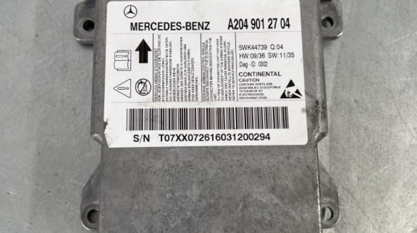 Calculator airbag MB C180 W204 Kompressor 5G-Tronic 156cp sedan 2010 (A2049012704)