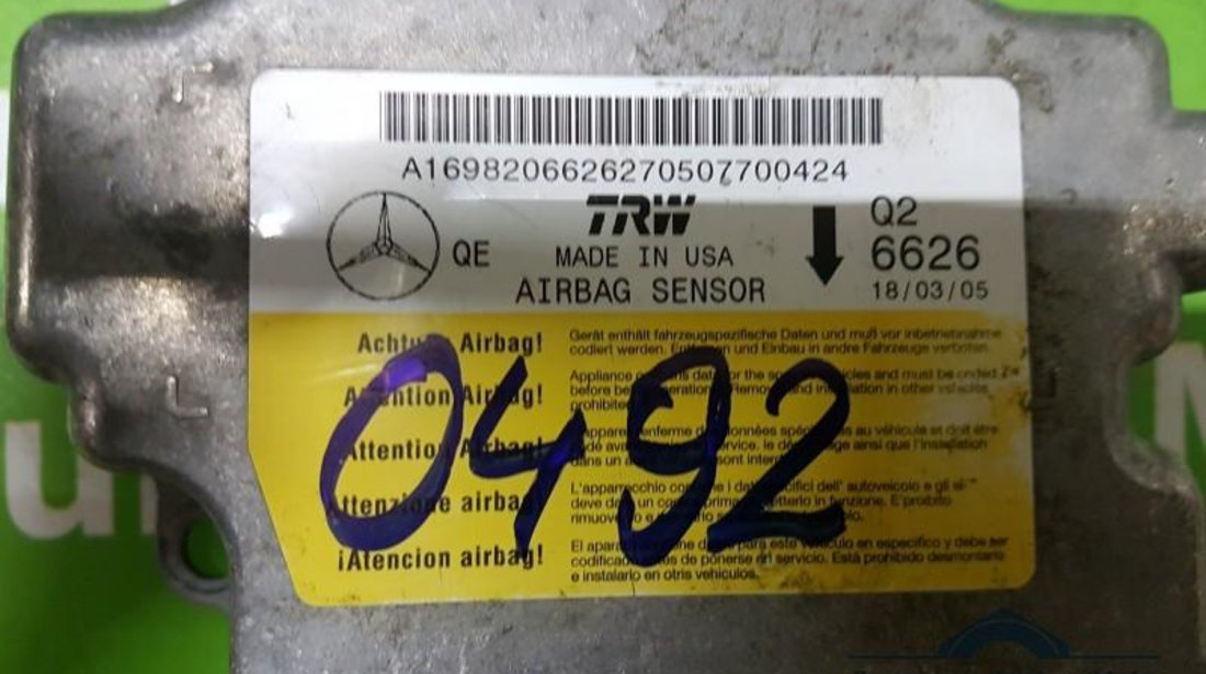 Calculator airbag Mercedes A-Class (2004-2012) [W169] A169820662
