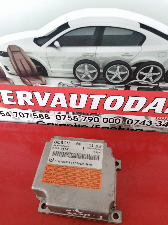Calculator Airbag Mercedes-Benz E-Class (2002-2008) [W211] 2.2 Motorina 2005, 0285001880 / 2118702626 / 0285010146 / 2118701185 / 2118705885 / 0285010564