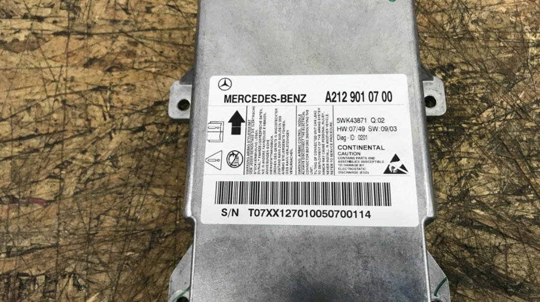 Calculator airbag Mercedes Benz W212 E220 CDI Avangarde sedan 2010 (A2129010700)