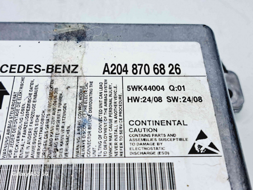 Calculator airbag Mercedes Clasa C (W204) [Fabr 2007-2014] A2048706826 2.2 CDI 651911 80KW / 109CP
