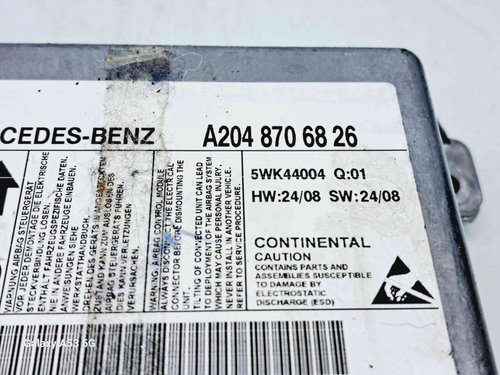 Calculator airbag Mercedes Clasa C (W204) [Fabr 2007-2014] A2048706826 2.2 CDI 651911 80KW / 109CP