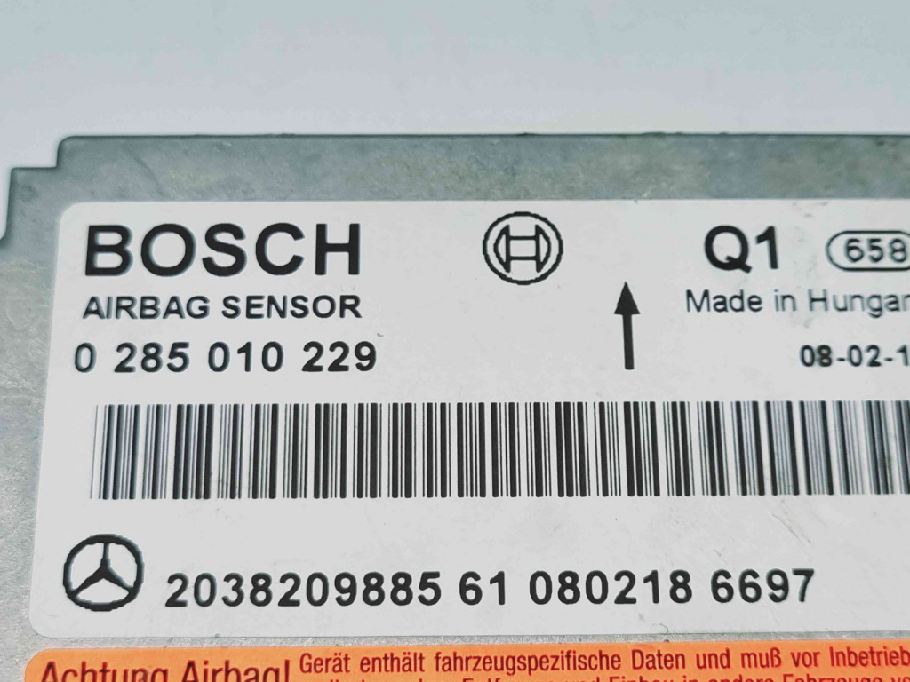 Calculator airbag Mercedes Clasa CLK (C209) [Fabr 2002-2009] 2038209885 0285010229 2.2 CDI 646966 2.2 CDI 646966 80KW / 109CP