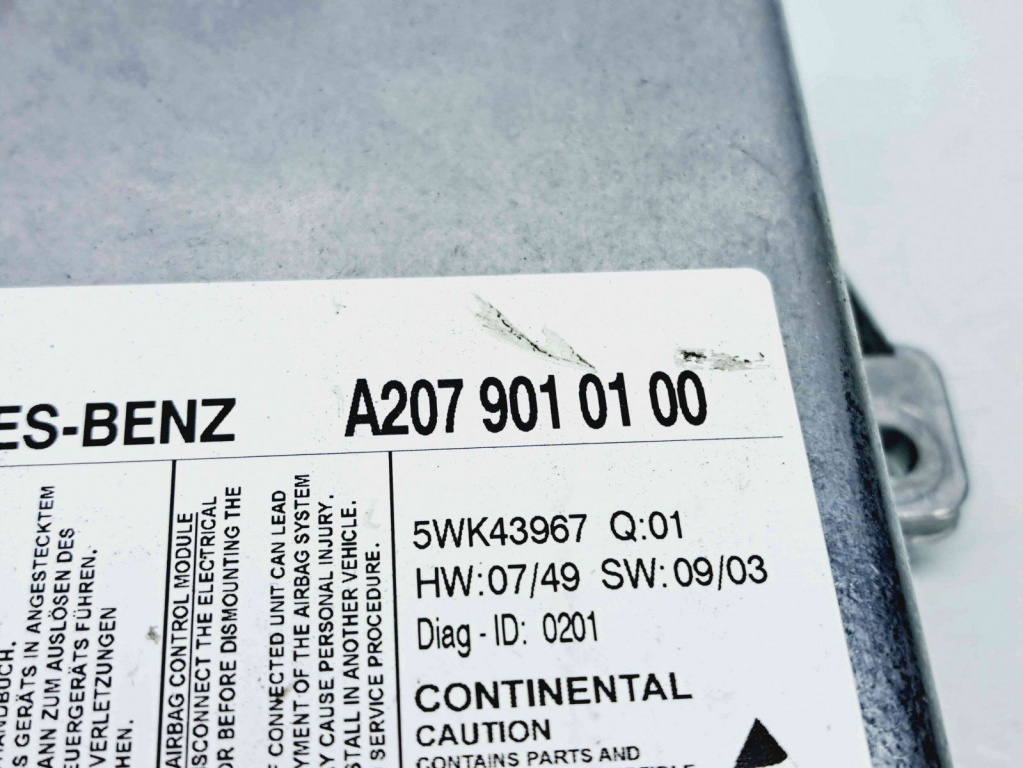 Calculator airbag Mercedes Clasa E (W207) Coupe [Fabr 2009-2012] A2079010100 2.2 CDI 651911 143KW / 194CP