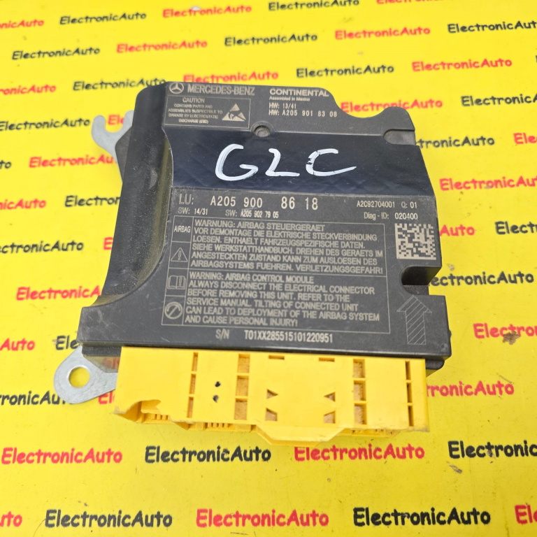 Calculator airbag Mercedes GLC, A2059008618, A2059027905, A2059018308,