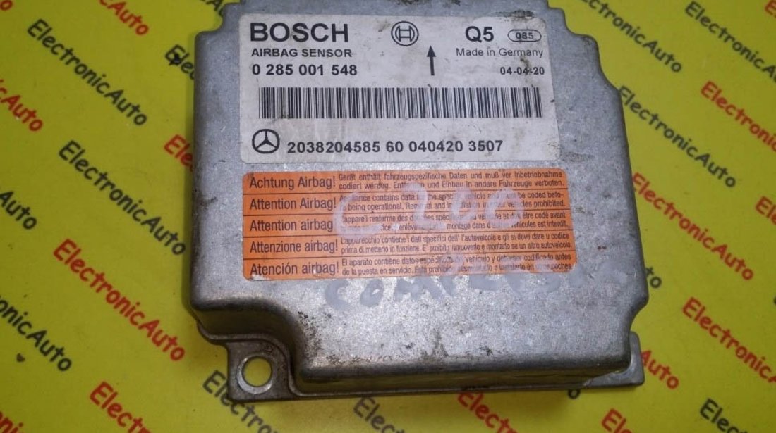 Calculator airbag Mercedes W203 0285001548