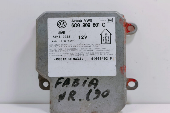 Calculator airbag Modul 6Q0909601C / 5WK42948 Skoda Fabia 6Y [facelift] [2004 - 2007]