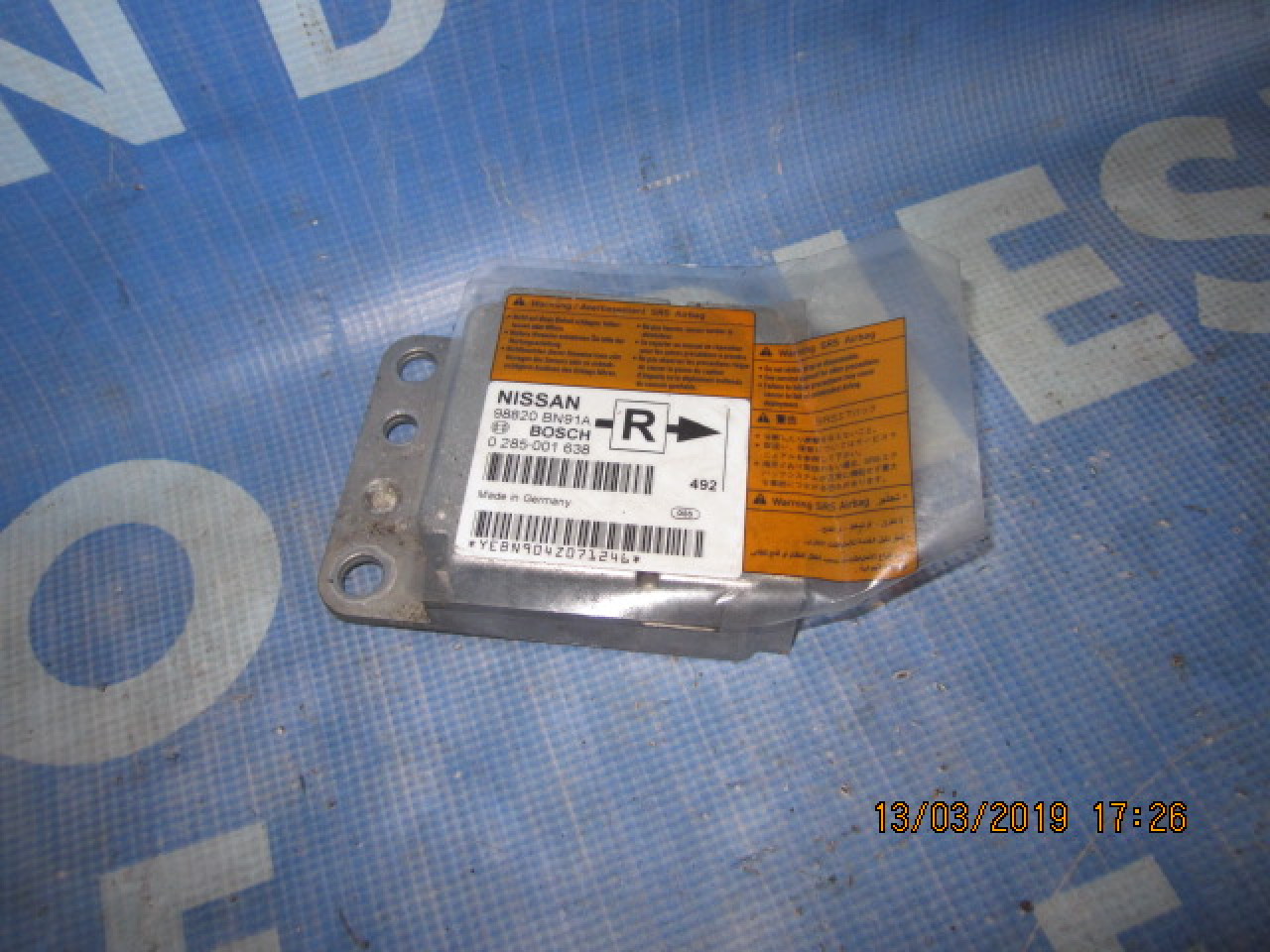 Calculator airbag Nissan Almera; 98820BN91A