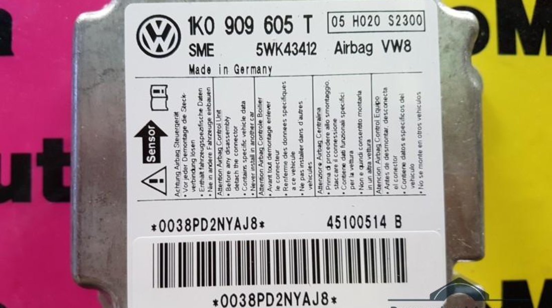 Calculator airbag nou Volkswagen Golf 5 (2004-2009) 1K0909605T