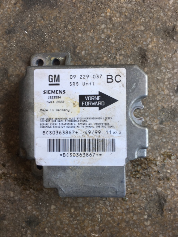Calculator airbag Opel Astra G [1998 - 2009] Hatchback 3-usi 1.7 DTi MT (75 hp) (F48_ F08_) 1.7D - Y17DT
