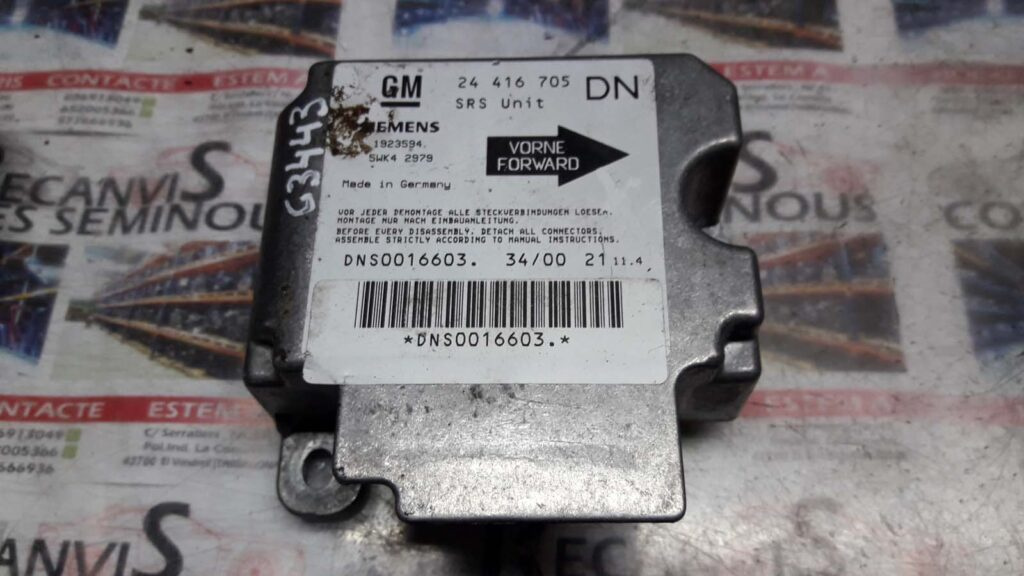 Calculator AIRBAG OPEL ASTRA G 24416705DN / 1923594 / 5WK4297924416705DN / 1923594 / 5WK42979