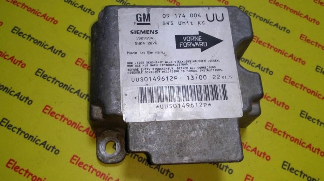 Calculator airbag Opel Astra GM 09174004 UU