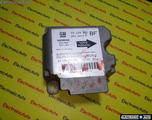 Calculator airbag Opel Astra GM 09229302 BF