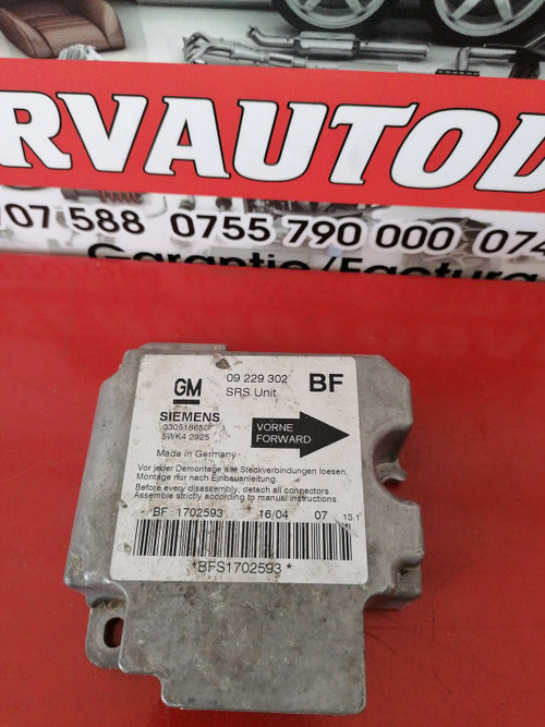 Calculator Airbag Opel Astra H (2004-2007) 1.7 Motorina 2005, 09229037 / 09229302 / 09229303 / 90582...