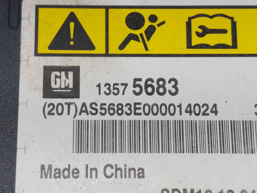 Calculator airbag Opel Astra J [Fabr 2009-2015] 13575683 1.6 B A16XER 77KW / 105CP