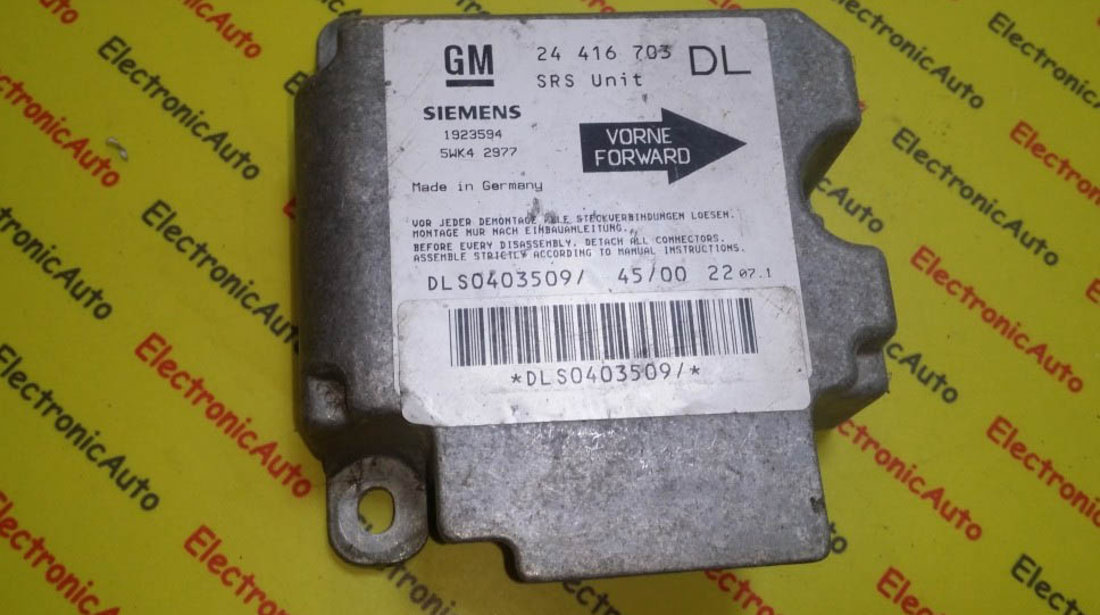 Calculator airbag Opel Astra, Vectra, Zafira 24416703 DL