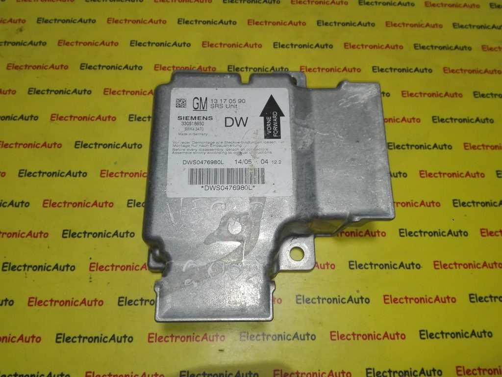 Calculator airbag Opel Vectra 13170590, 330518650, 5WK43470