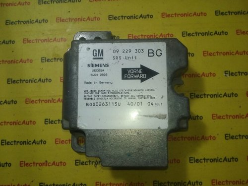 Calculator Airbag Opel Zafira 09229303, 5WK42926
