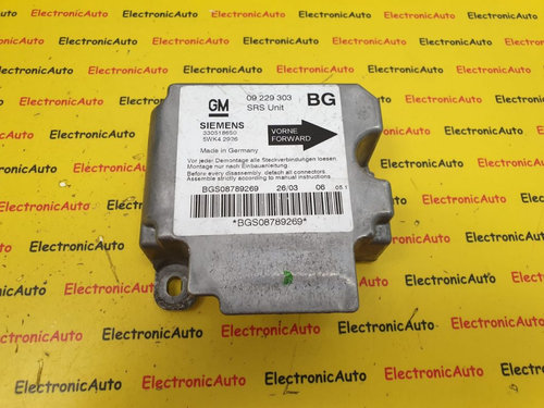 Calculator Airbag Opel Zafira A (F75) 2.0 dti, 09229303BG, 5WK42926