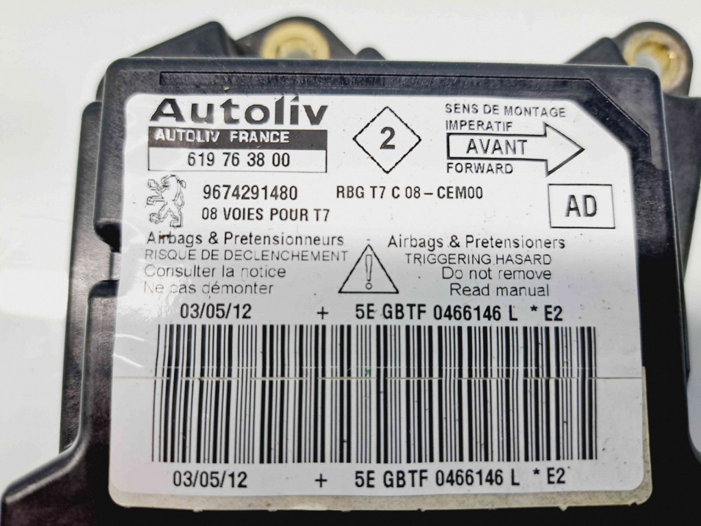 Calculator airbag Peugeot 308 Break [Fabr 2007-2013] 9674291480 1.6 9HP DV6DTED 68KW / 92CP