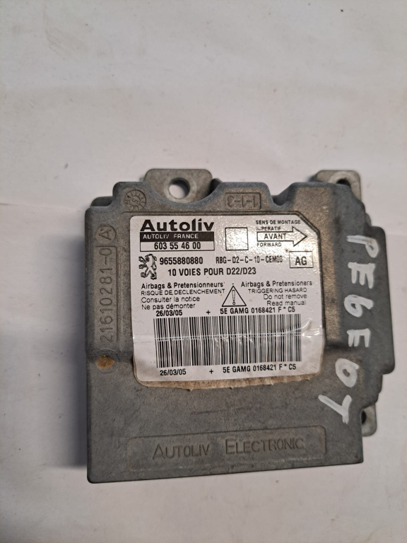 Calculator Airbag Peugeot 407 - COD 603554600