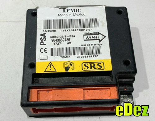 Calculator airbag Peugeot 607 (1999-2004) 9643869780