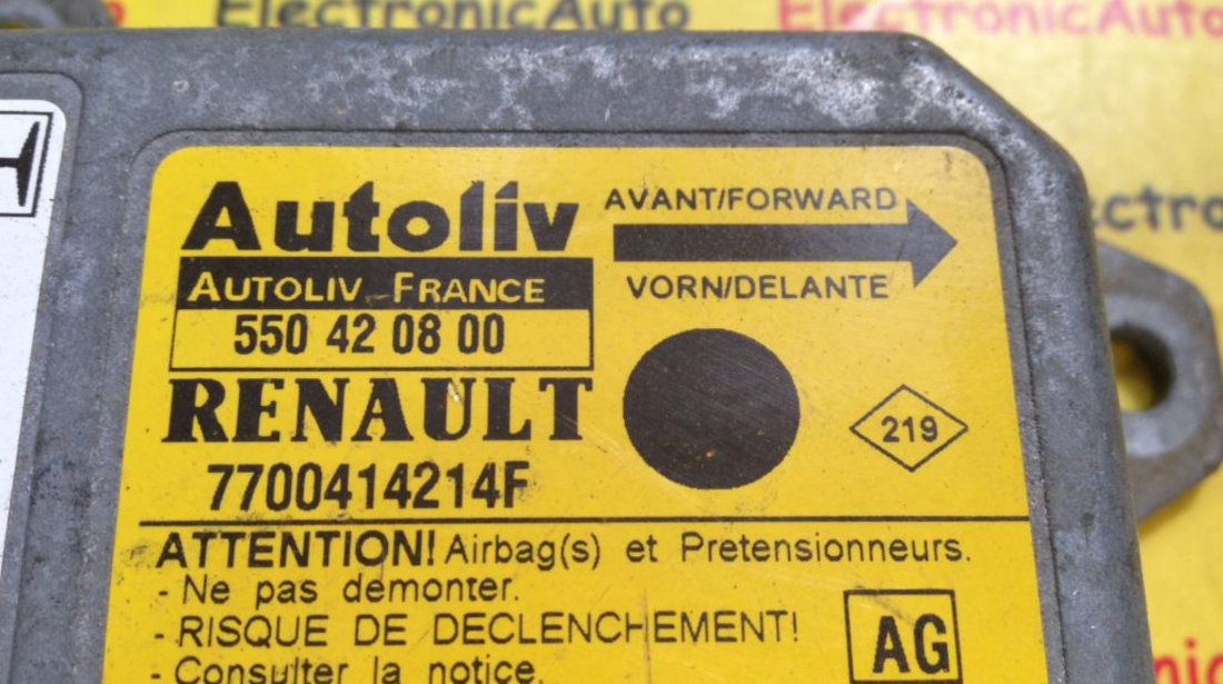 Calculator Airbag Renault Clio, 550420800, 7700414214F