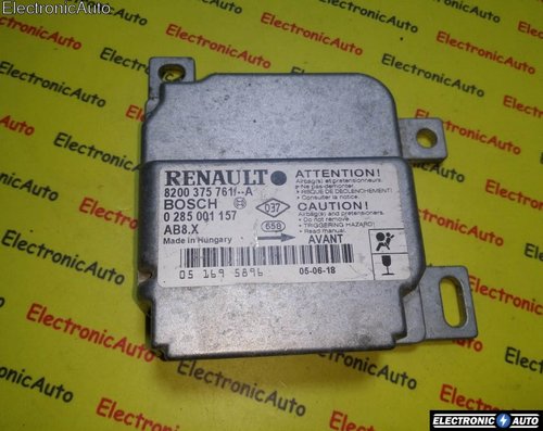 Calculator airbag Renault Clio 8200375761A, 0285001157,