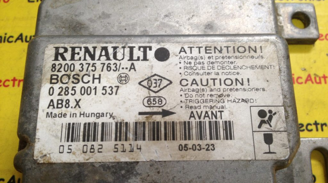 Calculator Airbag Renault Clio, 8200375763A, 0285001537